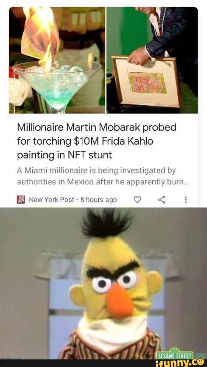 
Millionaire Martin Mobarak probed for torching $10M Frida Kahlo painting in NFT stunt 