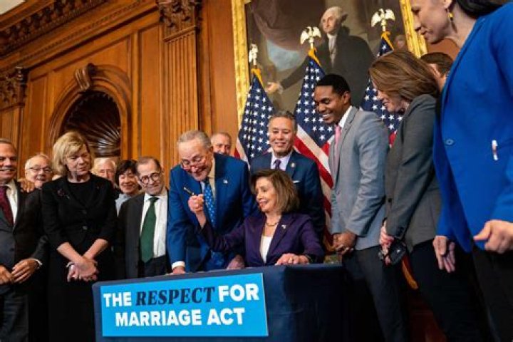 
Nancy Pelosi and Chuck Schumer Celebrate After Congress Passes Historic Respect for Marriage Act 