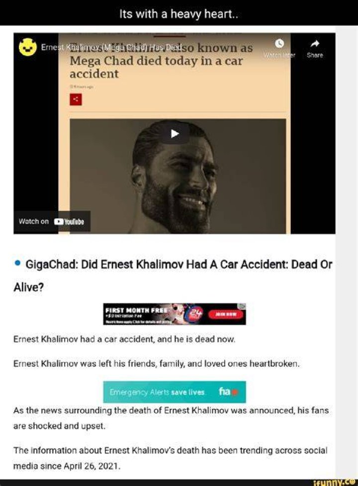 What Happened To Ernest Khalimov? Car Accident, Is He Dead or Alive?
